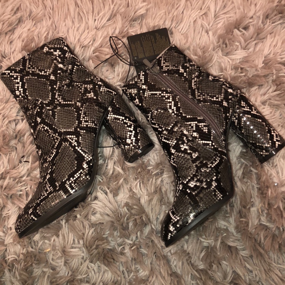 Snake Print booties